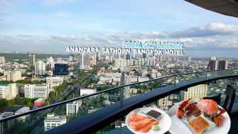 นั่งกินปูเนื้อและบุฟเฟ่ต์นานาชาติ ชมวิวปอดกรุงเทพ (บางกระเจ้า) ที่ ZOOM Sky Lounge @Anantara Sathorn Bangkok Hotel ชิลมาก บอกเลย